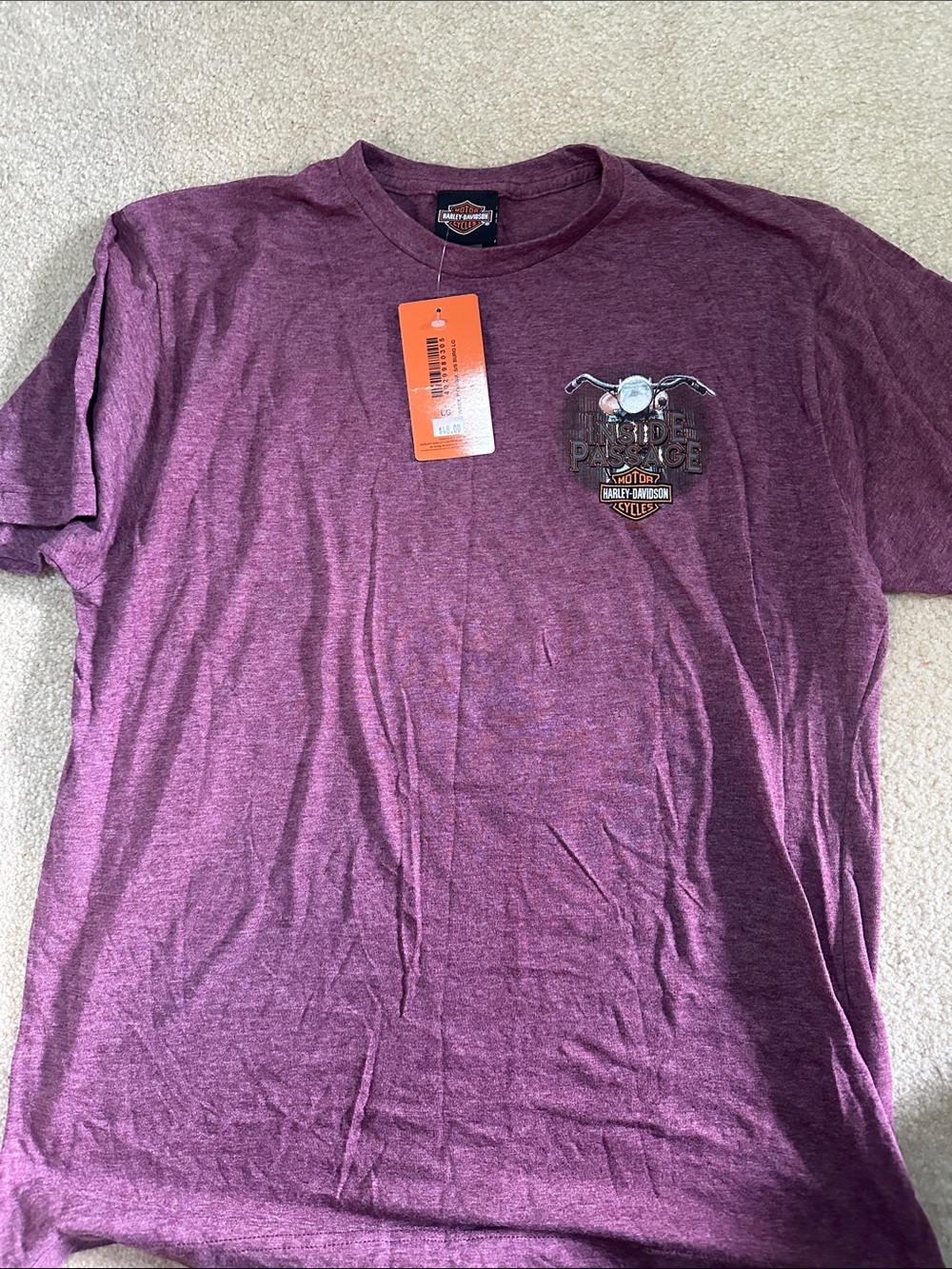 NWT Harley-Davidson Purple Heather Short-Sleeve Crew T-Shirt